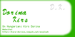 dorina kirs business card